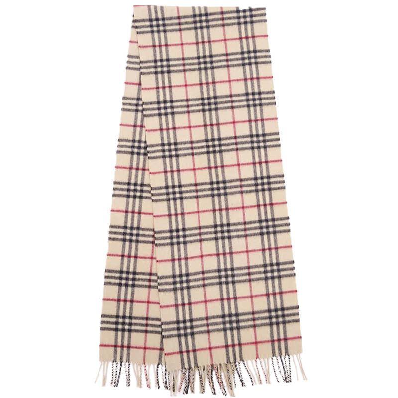 

Burberry Light Beige Cashmere Wool Classic Checked Stole