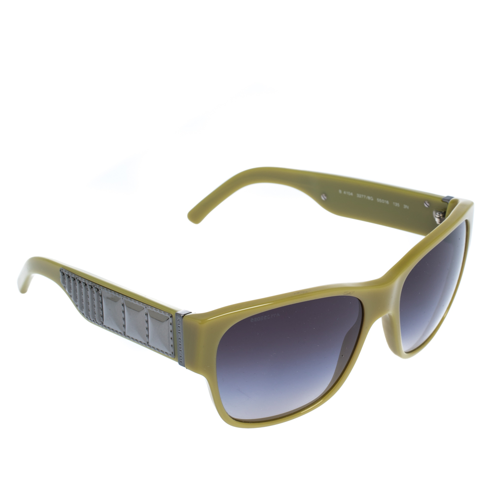 Pre Owned نظارة شمسية بربري "بي4104" غرادينت أخضر زيتوني