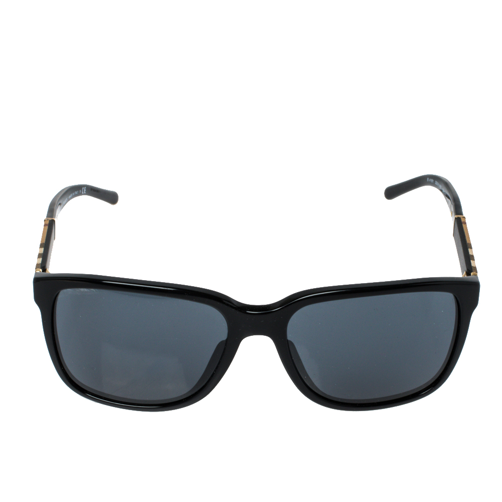 

Burberry Black & Novacheck/ Grey BE4181 Square Sunglasses