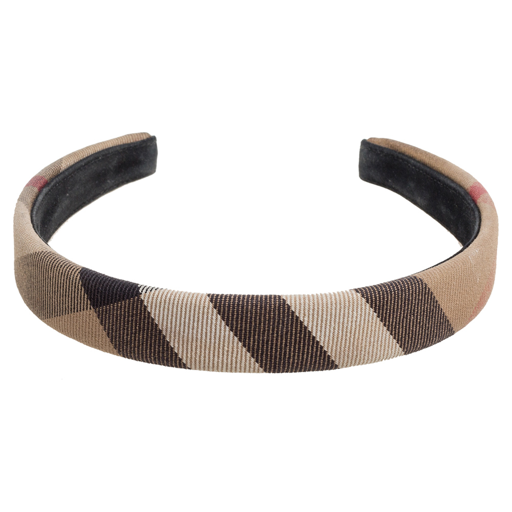 Burberry Beige Novacheck Canvas Headband