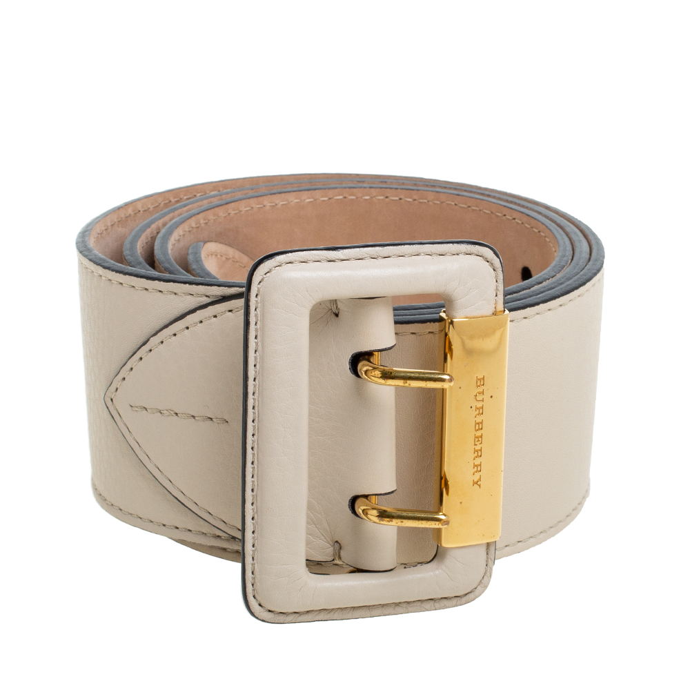 

Burberry Light Beige Leather Cecile Waist Belt