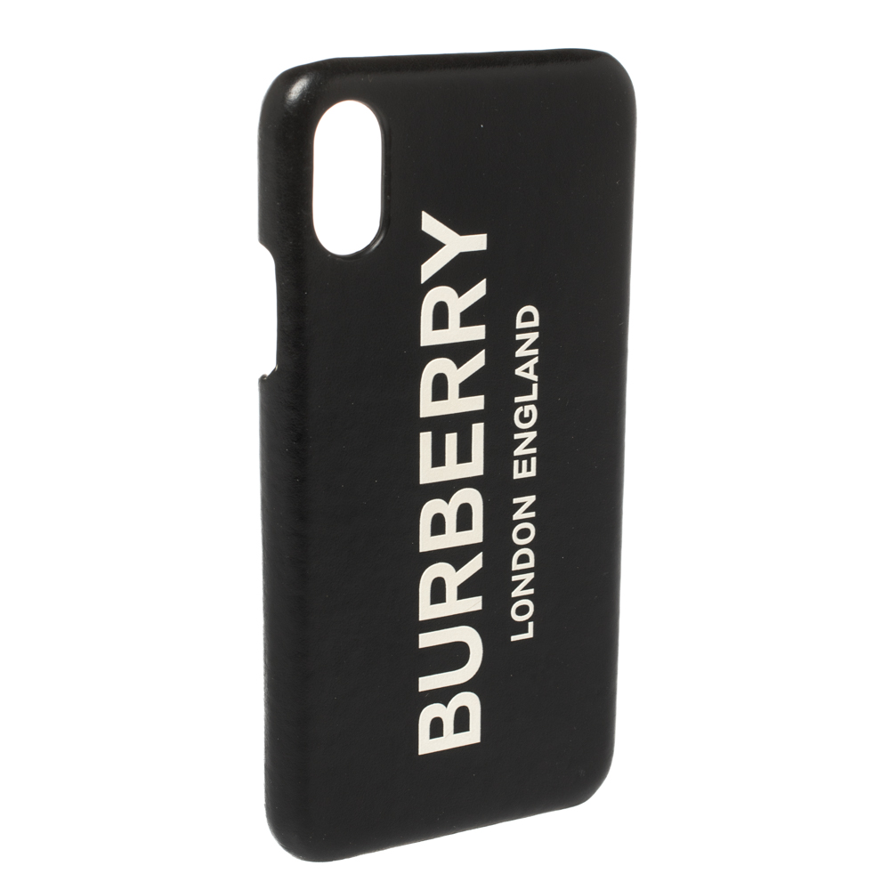 

Burberry Black Leather Iphone X/XS Case