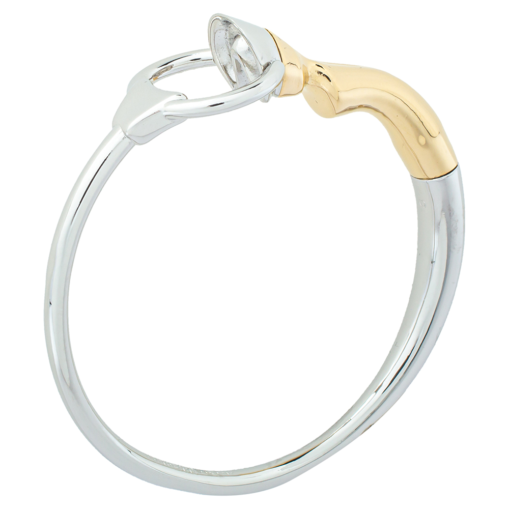 

Burberry Two Tone Plated Hoof & Hoop Bangle Bracelet, Gold