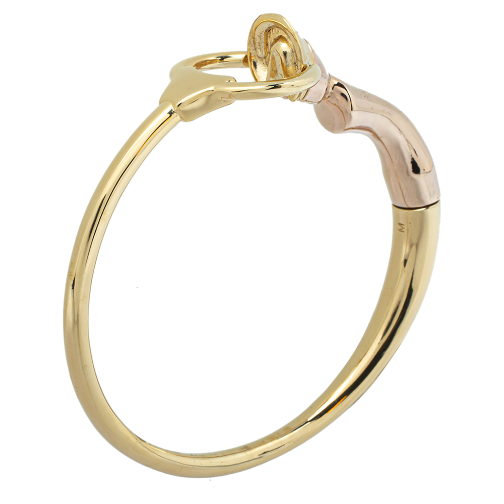 

Burberry Two Tone Plated Hoof & Hoop Bangle Bracelet, Gold