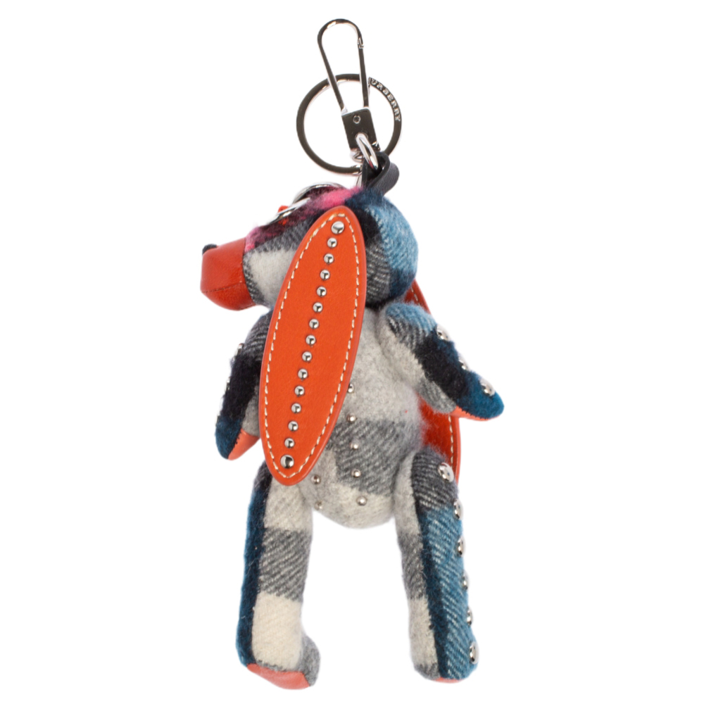 

Burberry Multicolor Cashmere and Leather Sandra The Basset Hound Bag Charm/Key Ring