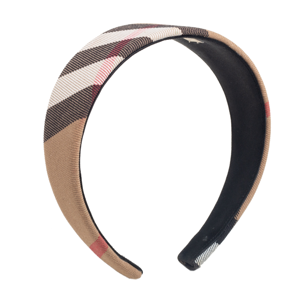 

Burberry Beige Novacheck Canvas Headband