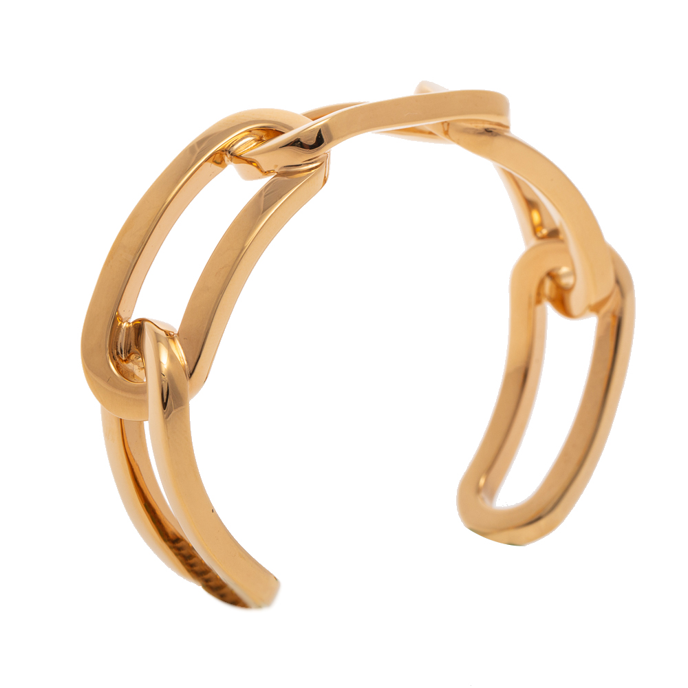 

Burberry Gold Tone Chainlink Cuff Bracelet