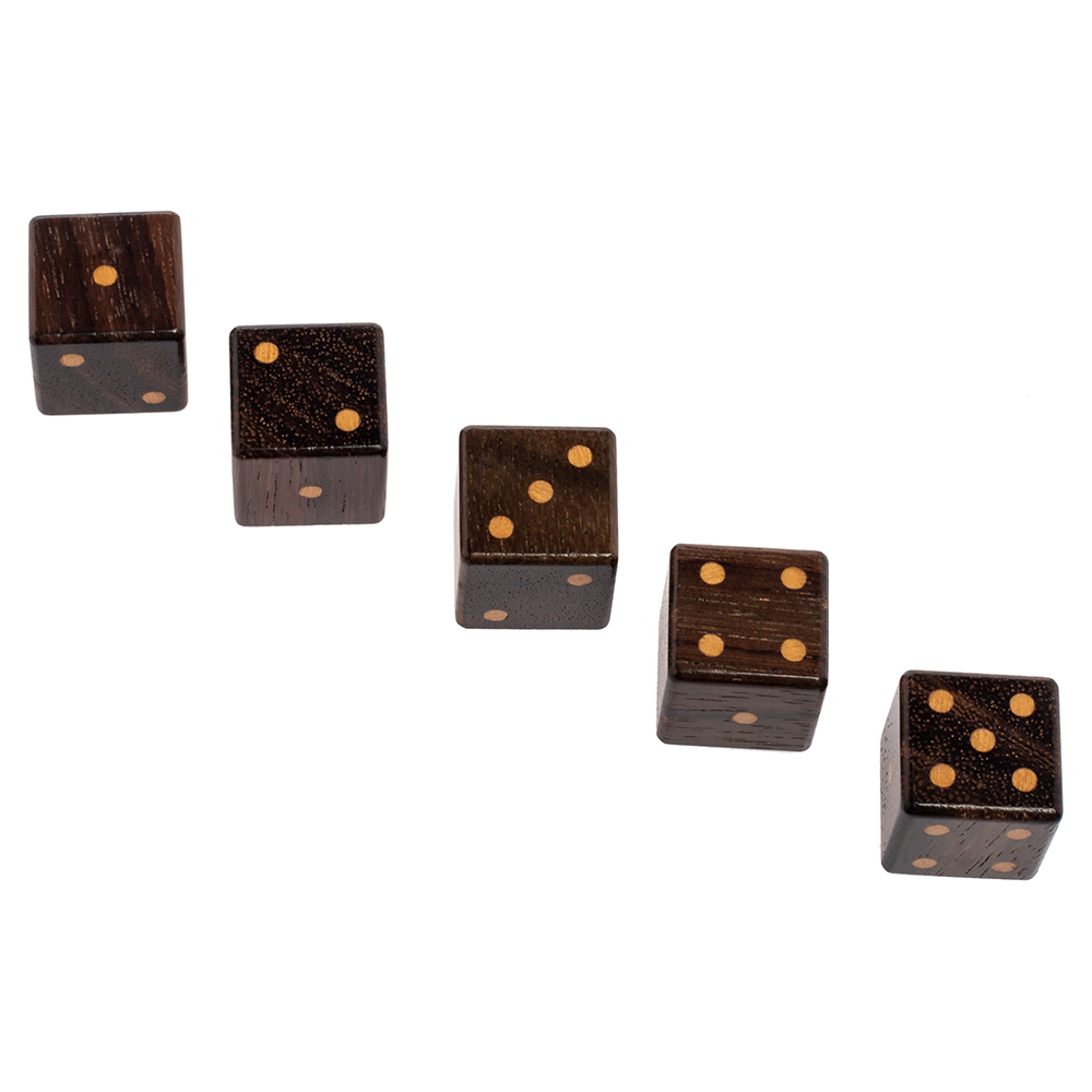 

Burberry Red Leather Case & 5 Dice Set