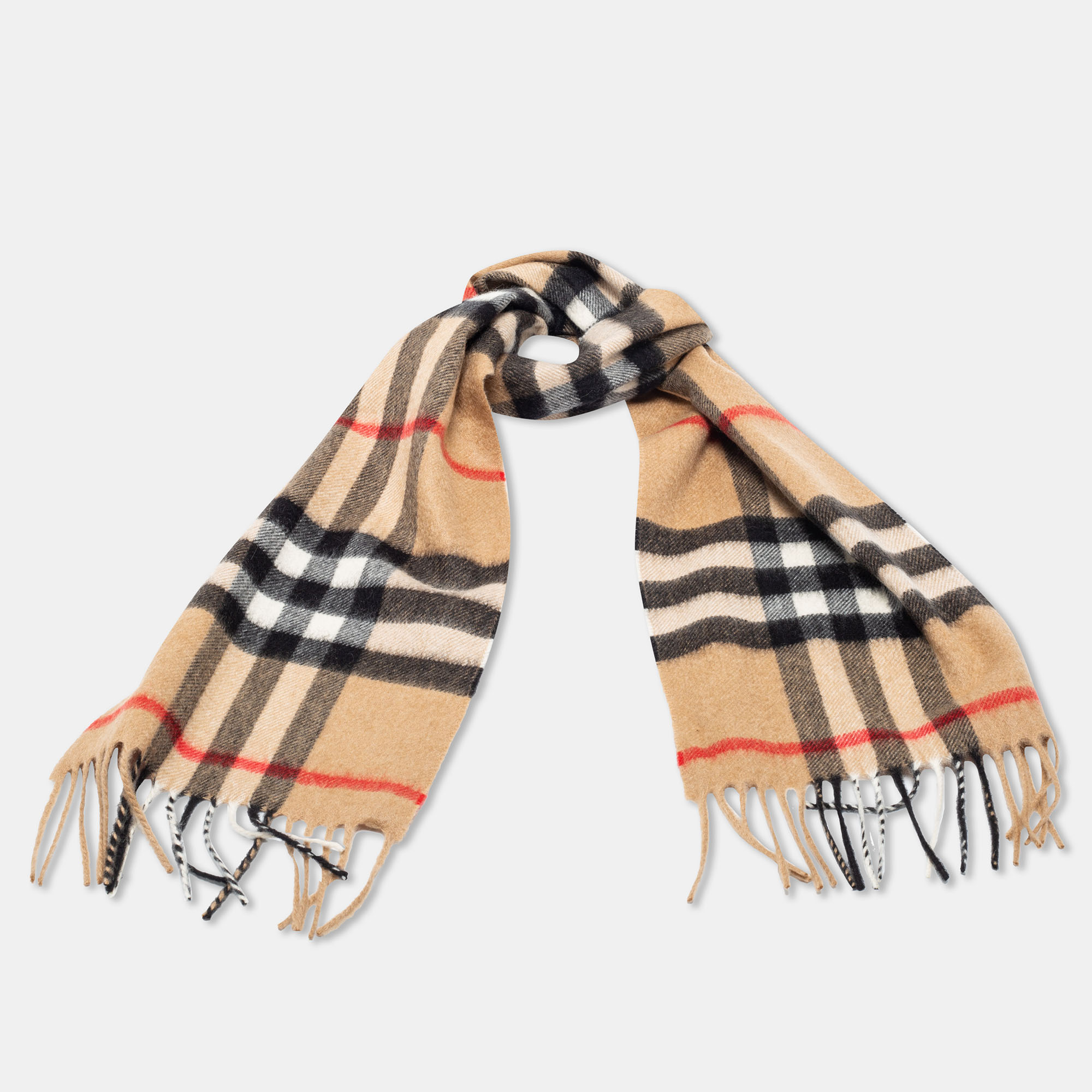 

Burberry Brown The Classic Check Cashmere Scarf