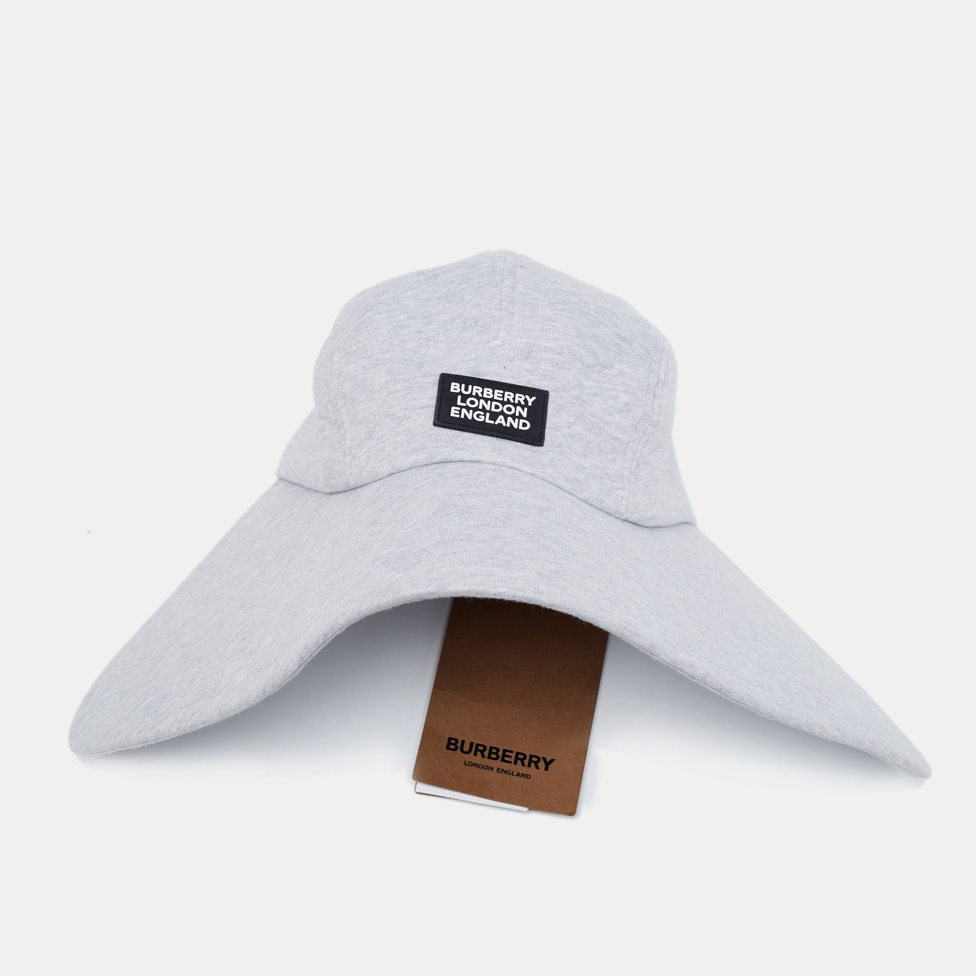 

Burberry Heather Grey Logo Applique Bonnet Cap