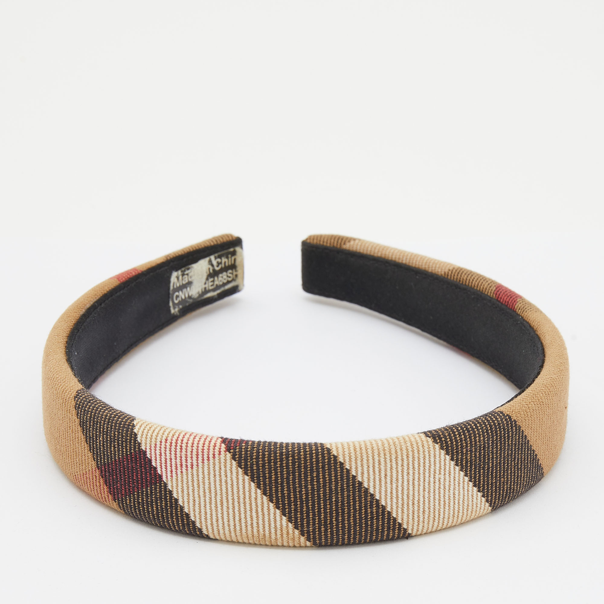 

Burberry Beige Giant Check Narrow Headband
