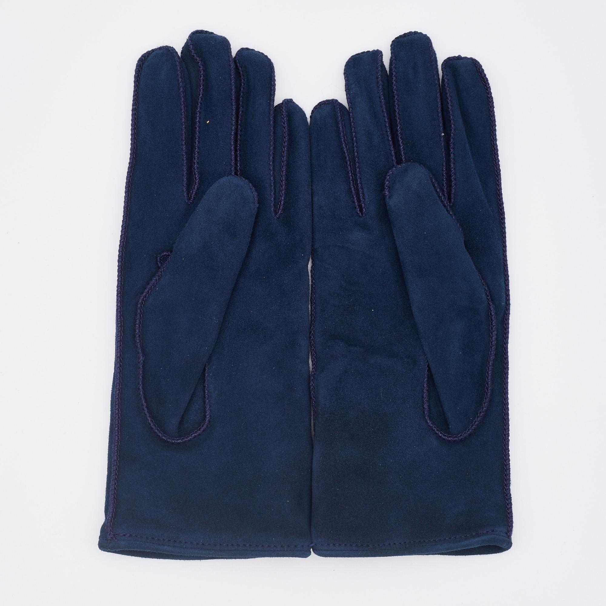 

Burberry Navy Blue Suede Gloves