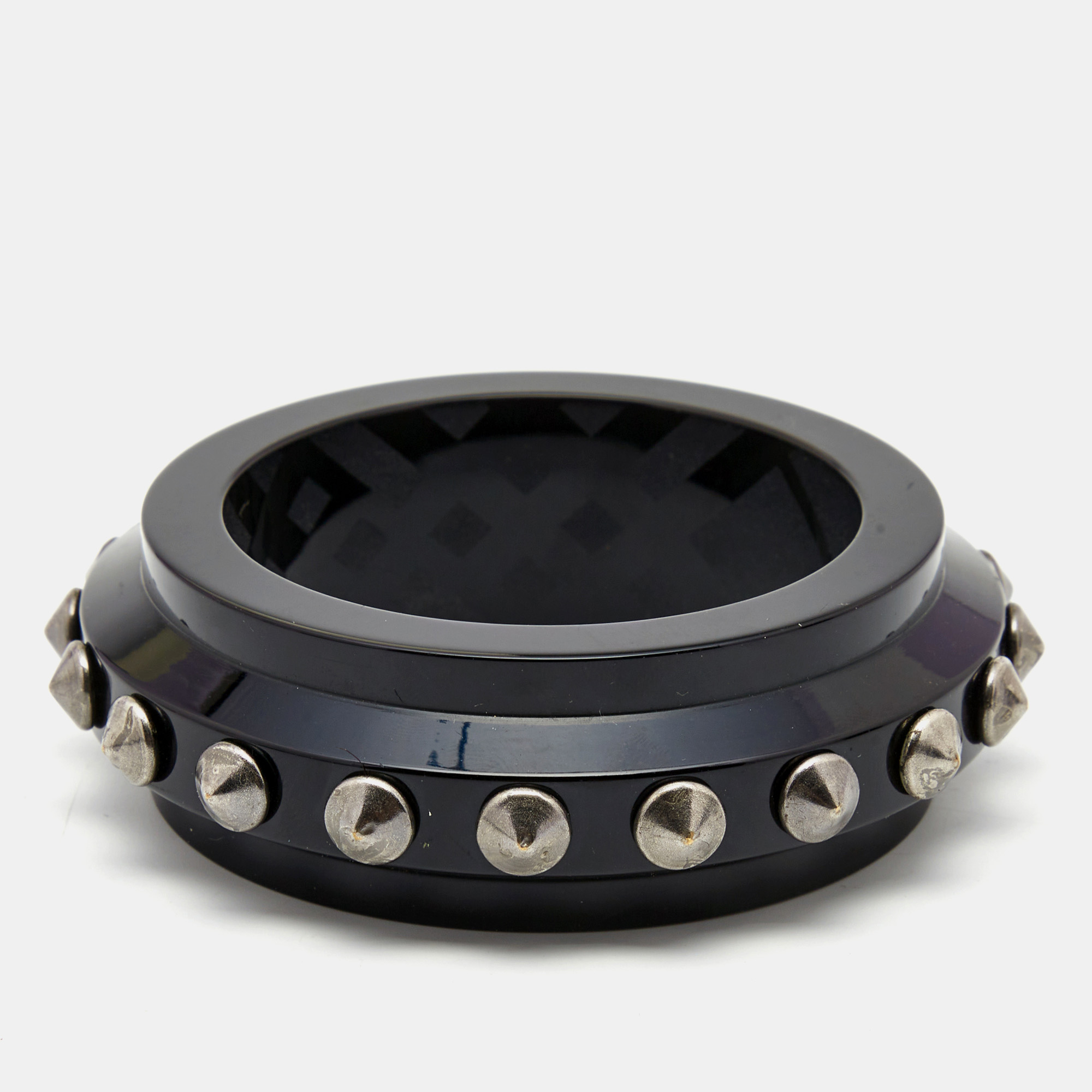 

Burberry Black Resin Studded Bangle