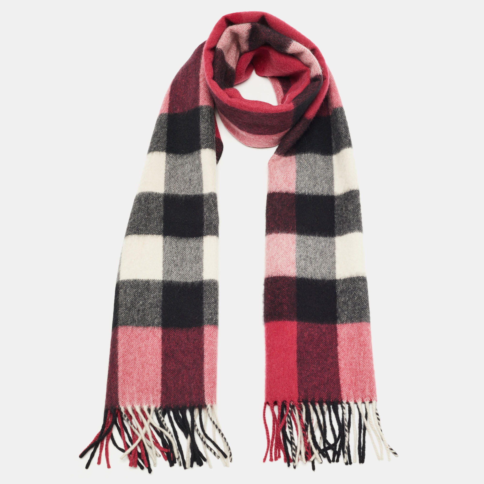 

Burberry Red Giant Check Classic Cashmere Scarf