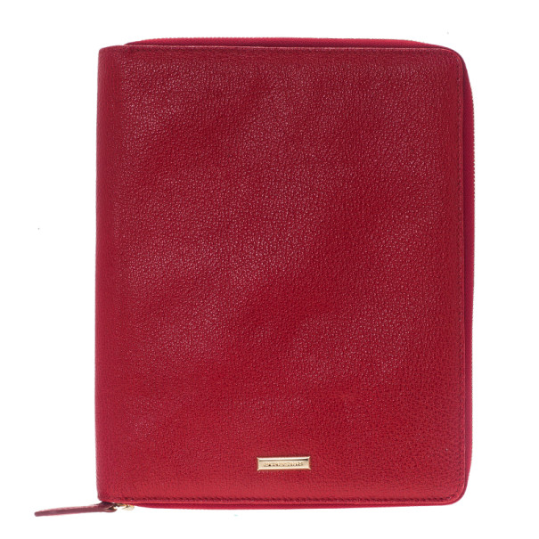 Pre Owned Burberry London Red Leather iPad 2 Case
