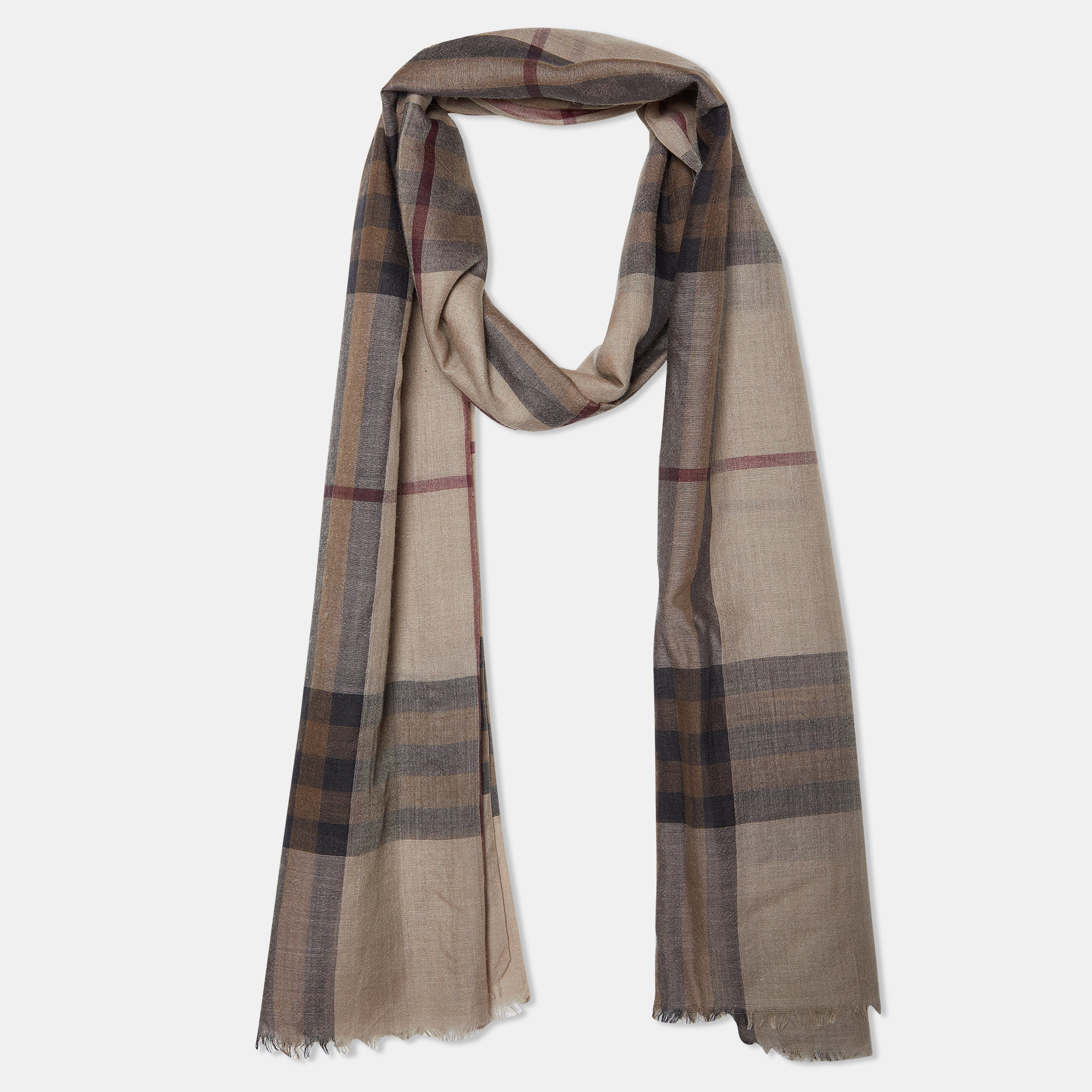 

Burberry Beige Vintage Check Wool & Silk Scarf