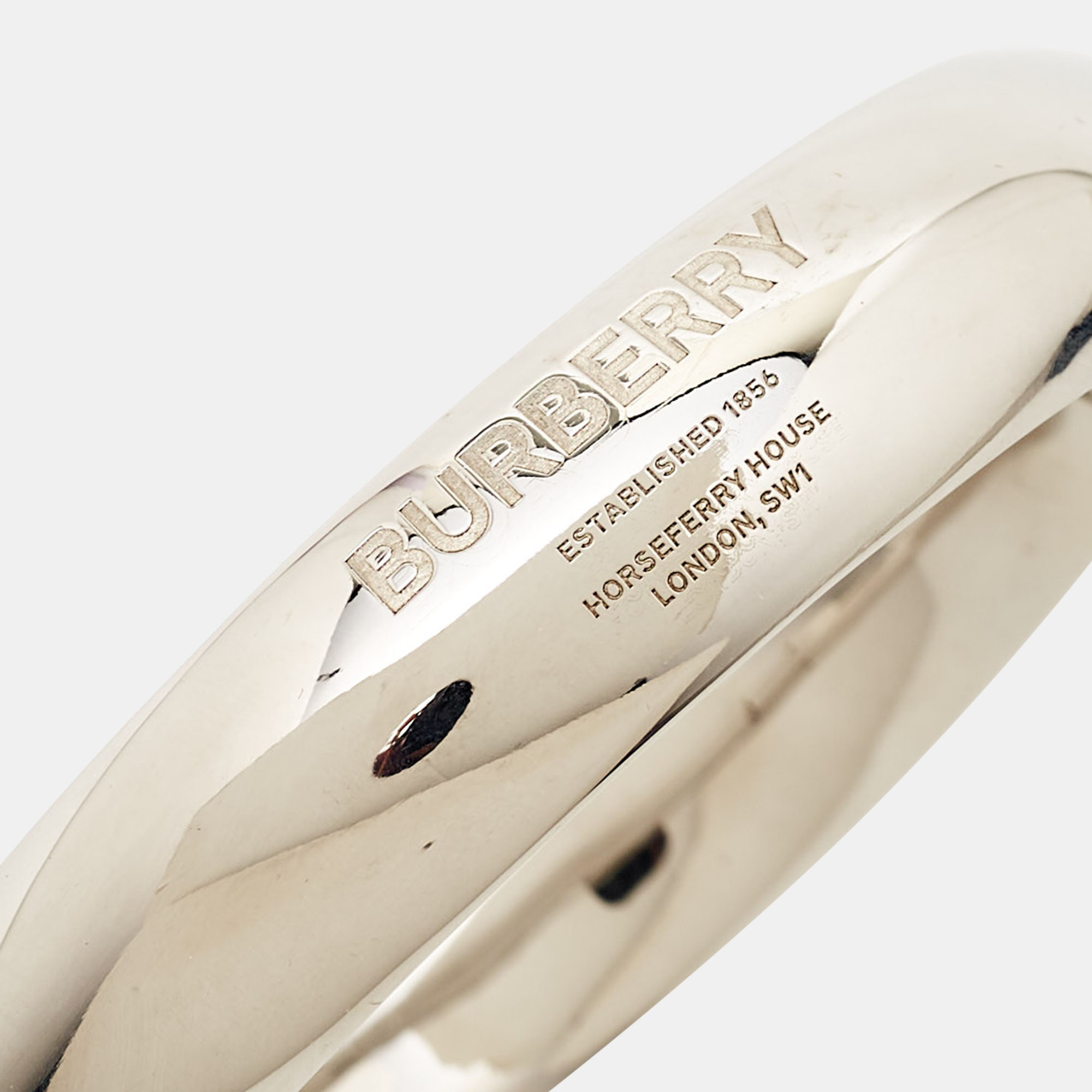 

Burberry Horseferry Engraved Silver Tone Bracelet