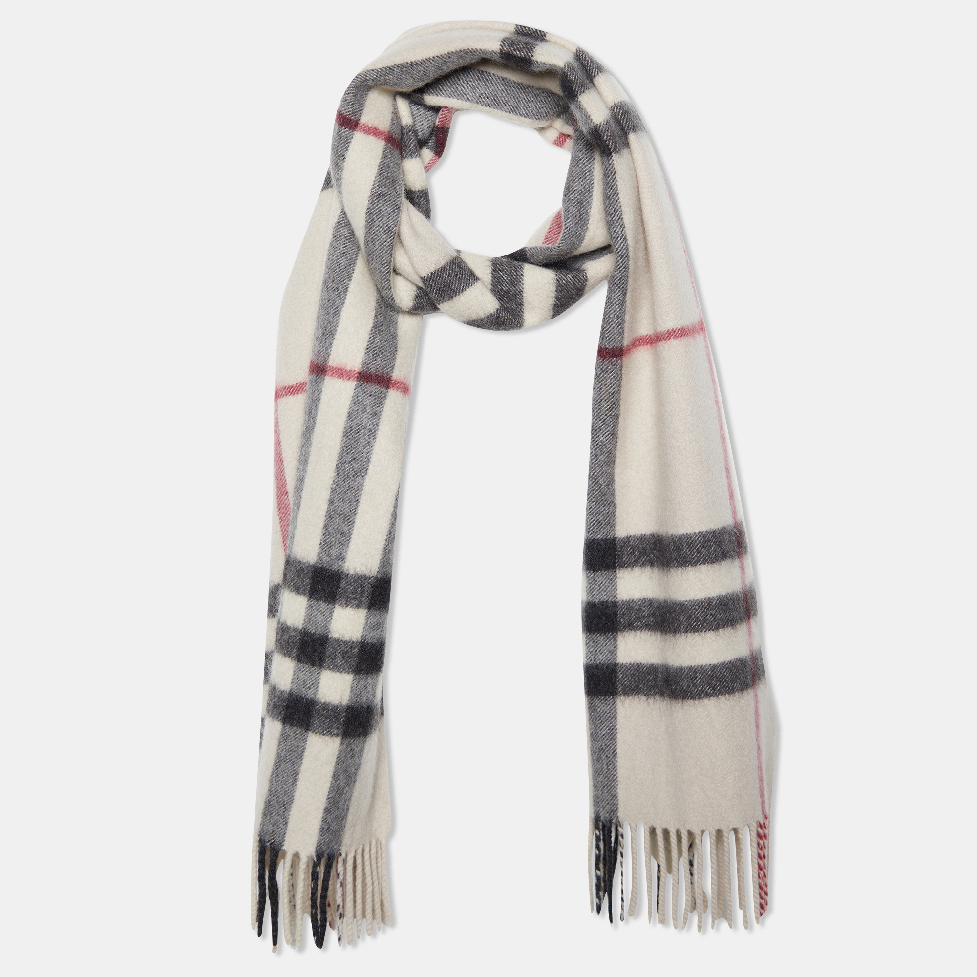 

Burberry Beige Giant Check Cashmere Stole