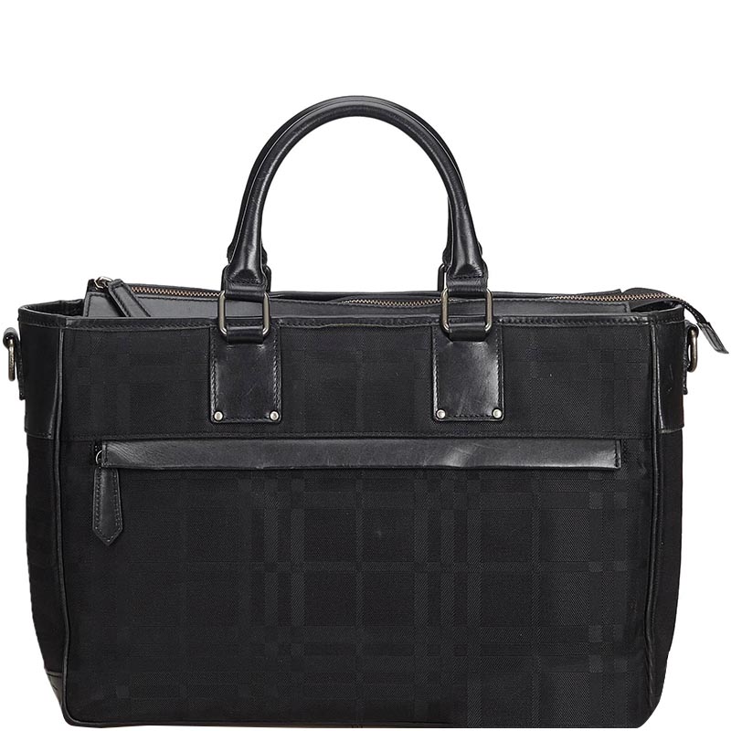 Burberry Black Nylon Business Bag