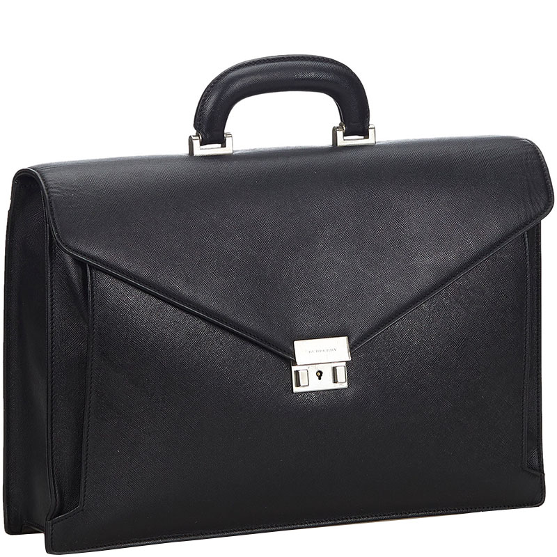 

Burberry Black Leather Briefcase
