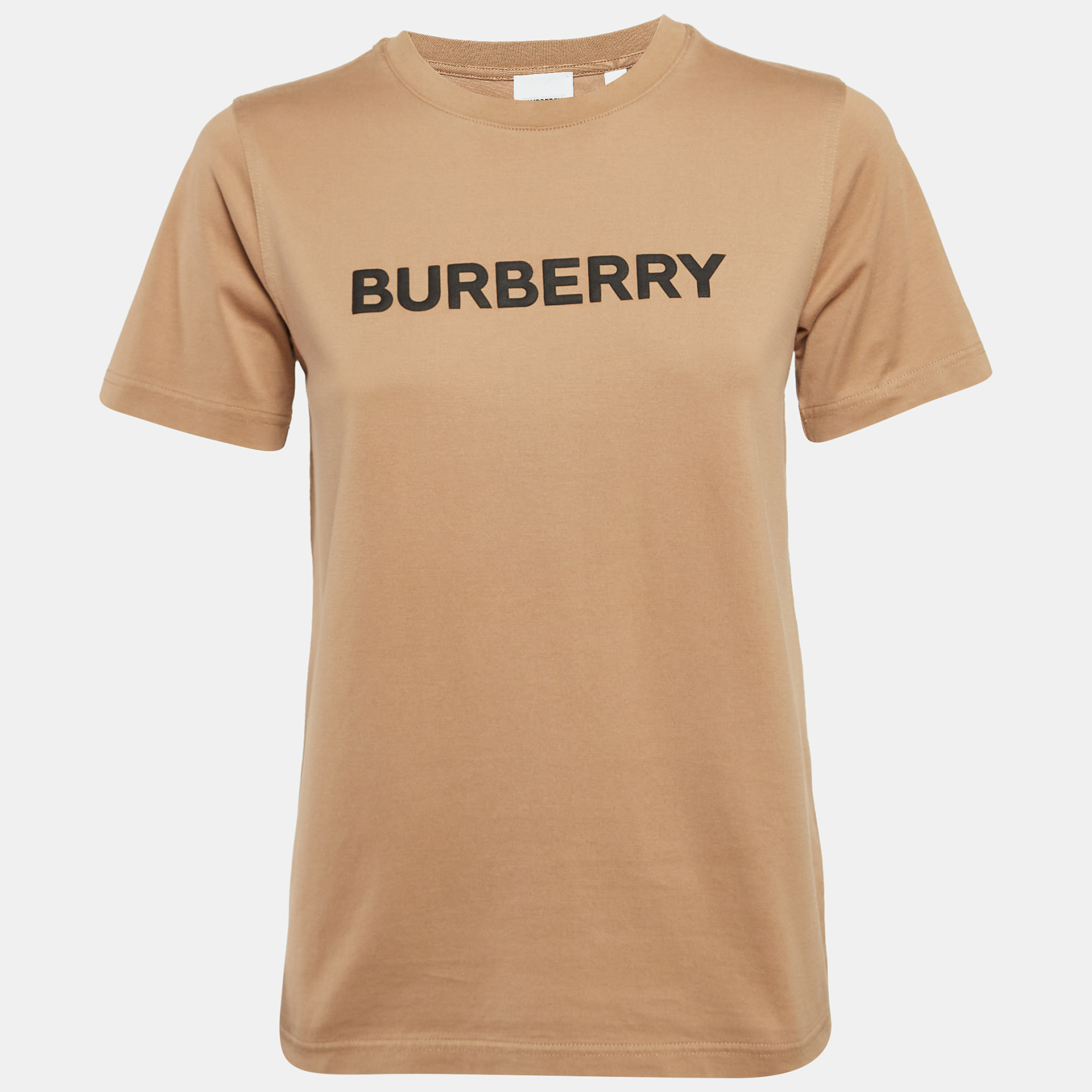 

Burberry Brown Logo Print Cotton Crew Neck T-Shirt XS