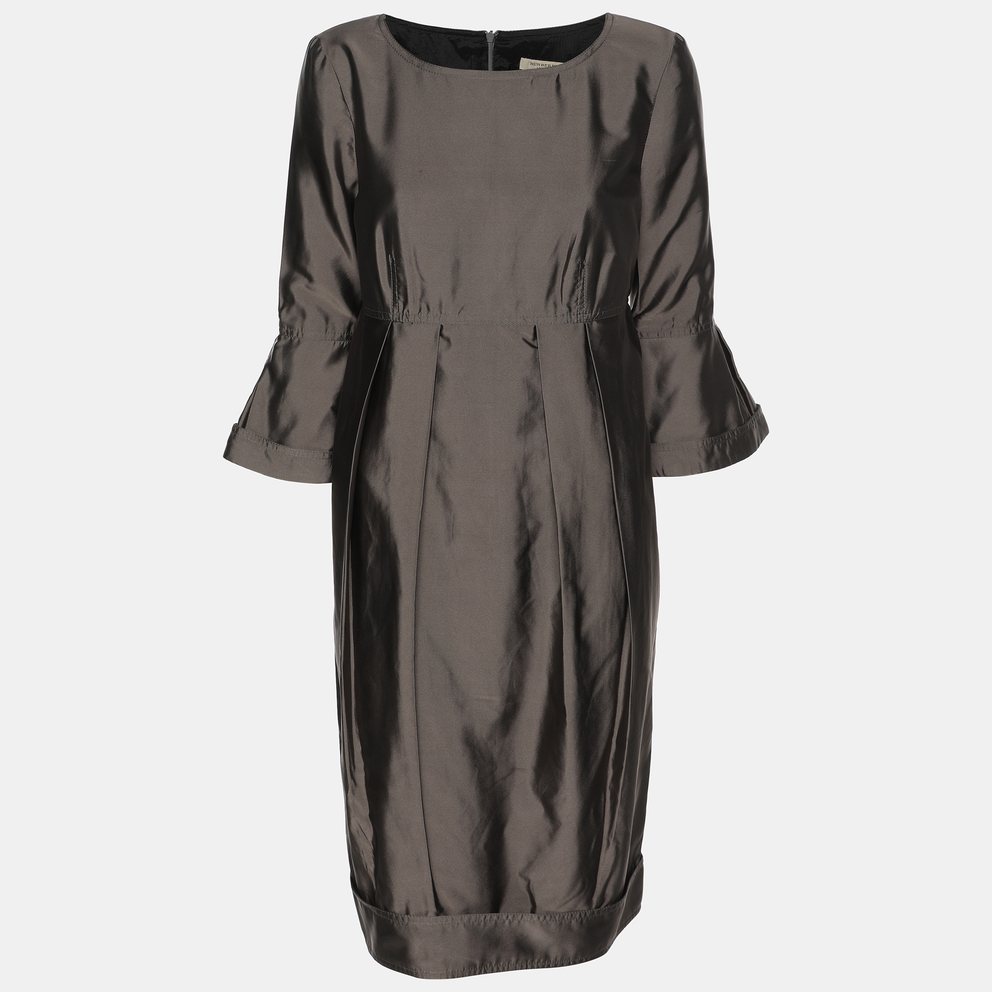 

Burberry Grey Silk Midi Dress S