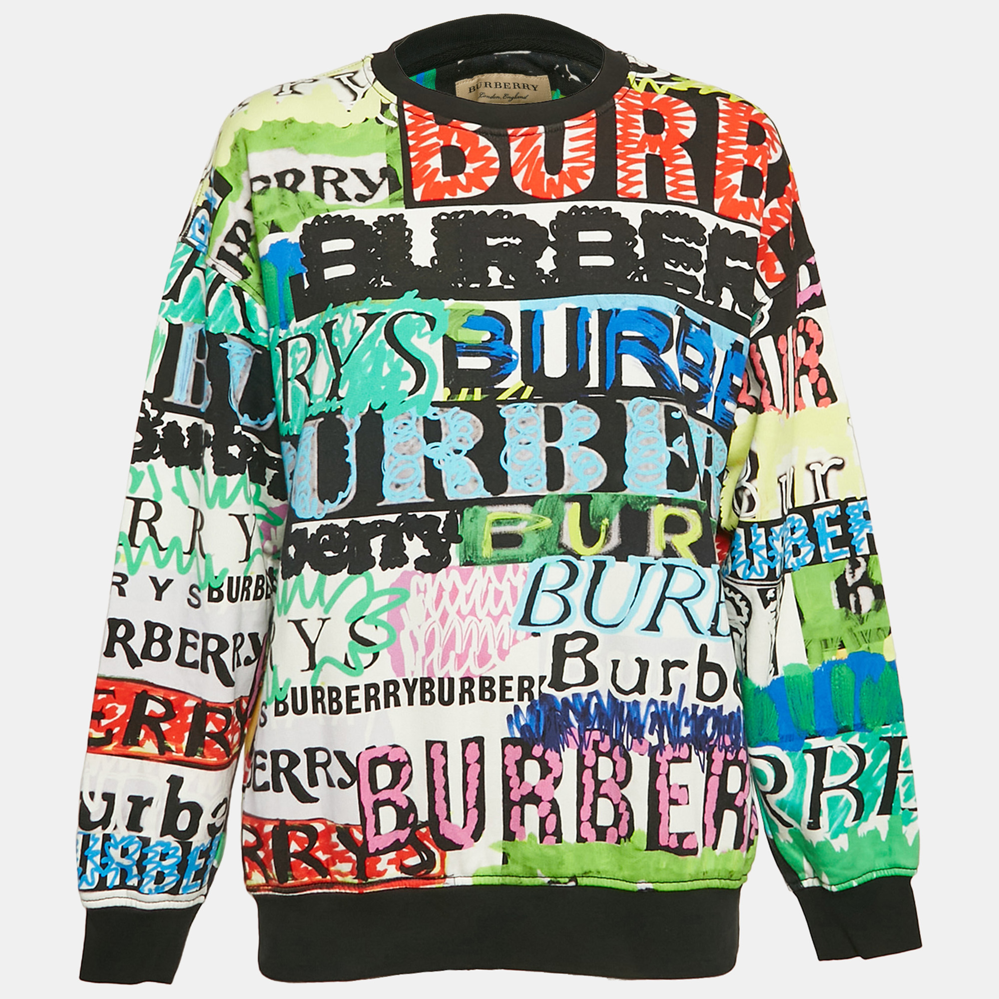 

Burberry Multicolor Printed Cotton Crewneck Sweatshirt S