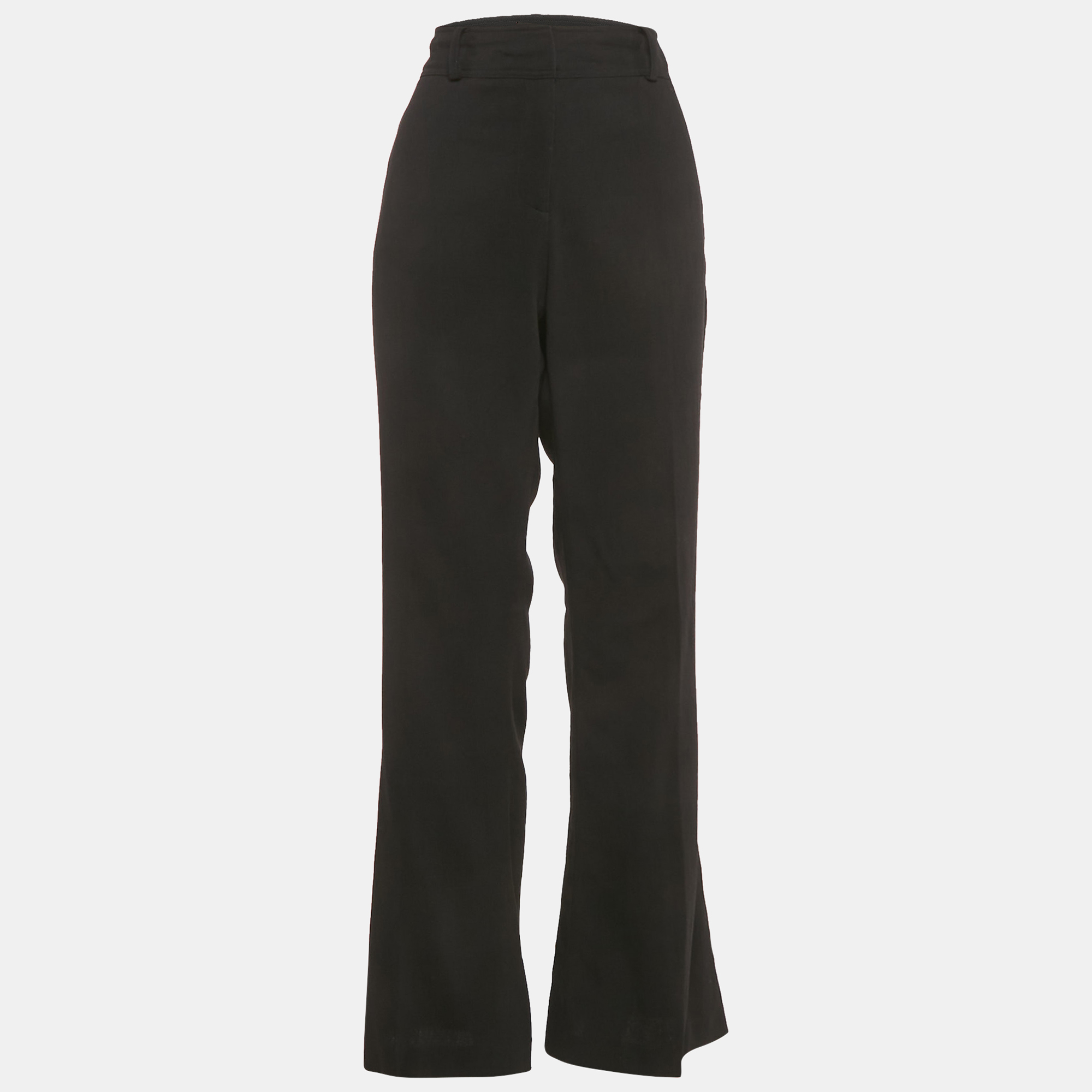 

Burberry Black Wool Crepe Flared Trousers M