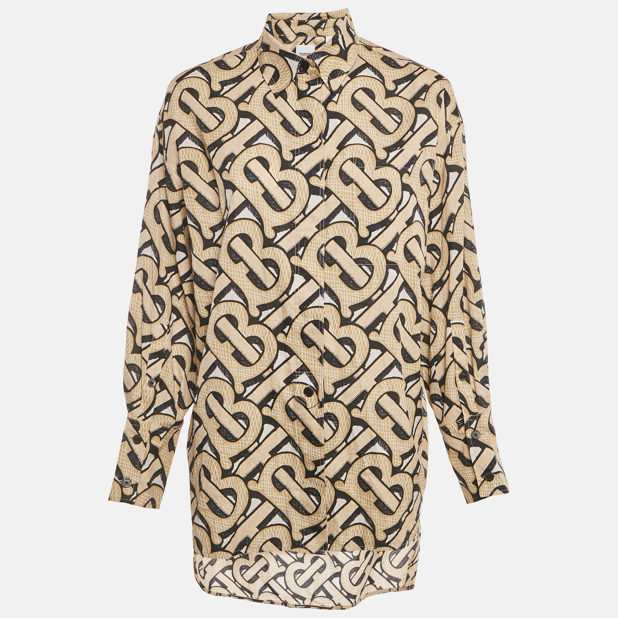 

Burberry Beige TB Monogram Cotton Shirt XS