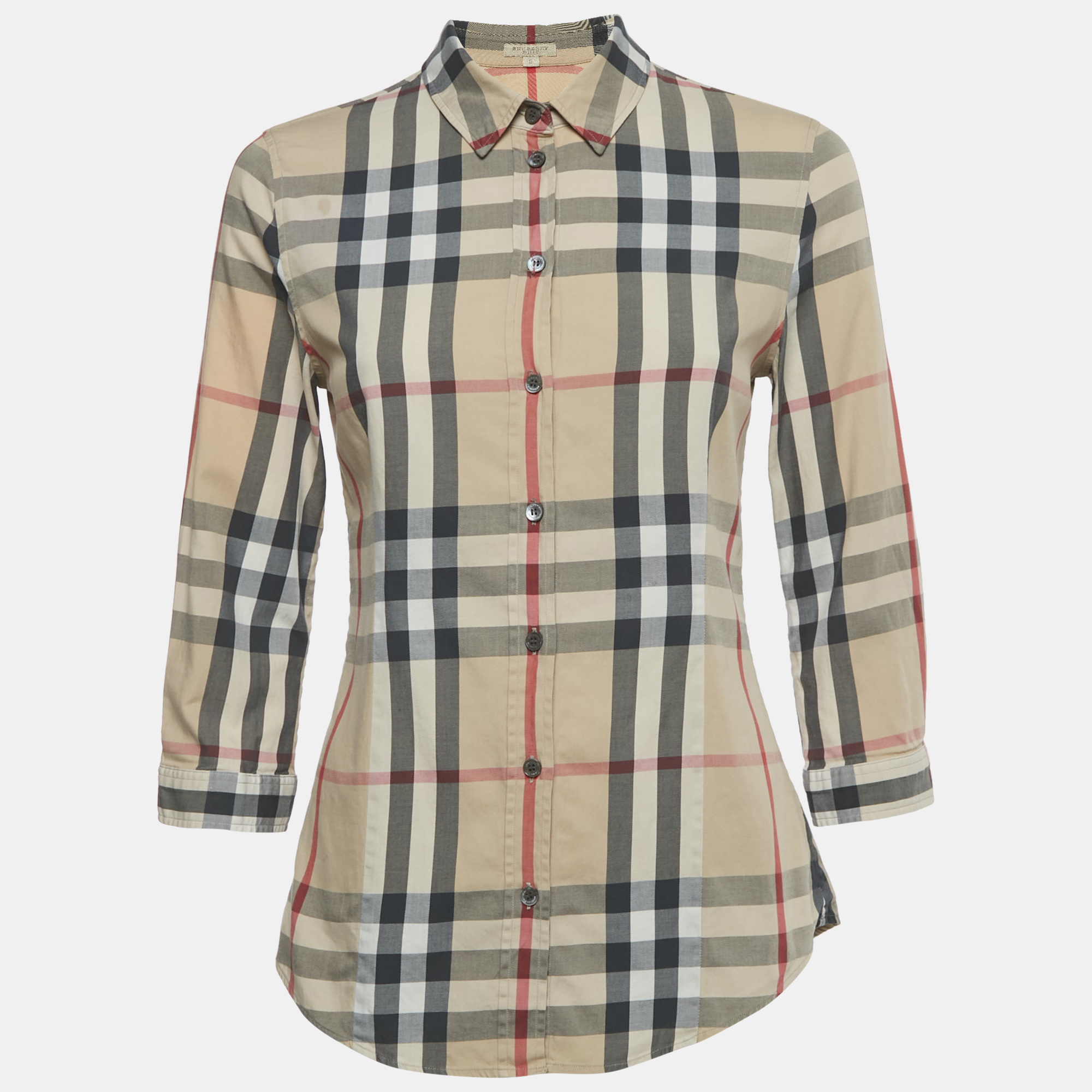 

Burberry Beige Checks Cotton Shirt S