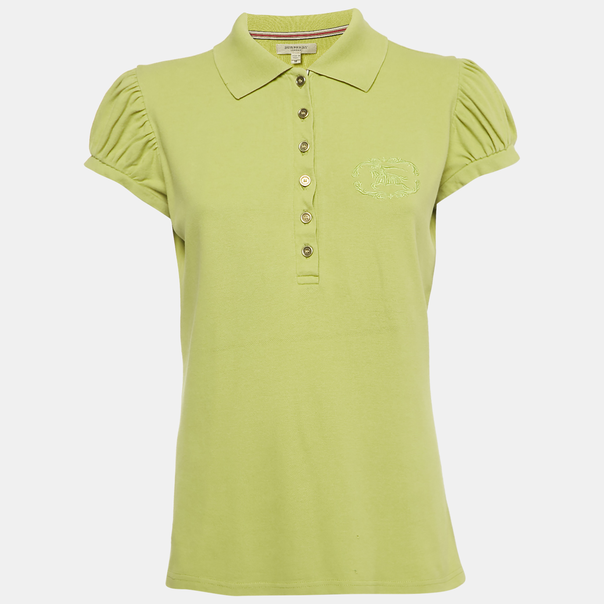 

Burberry Green Pique Polo T-Shirt M