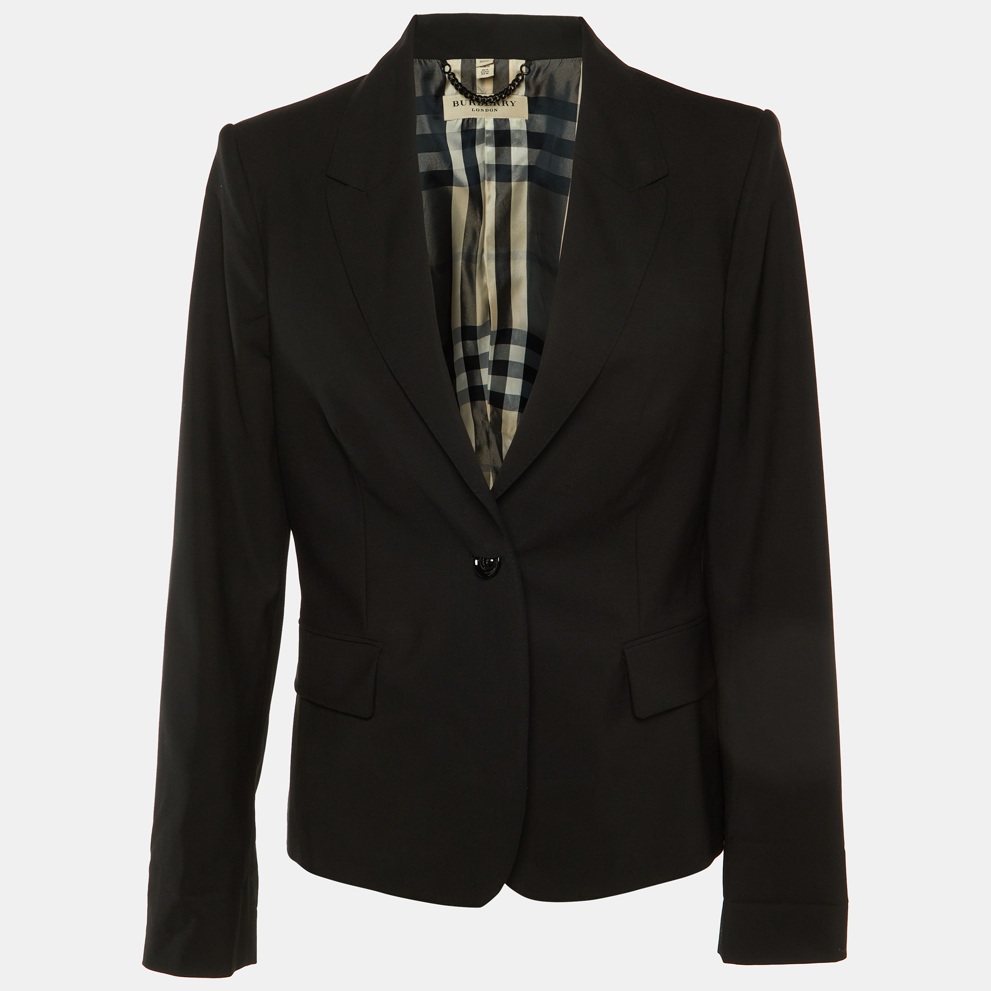 

Burberry Black Wool Tailored Blazer L