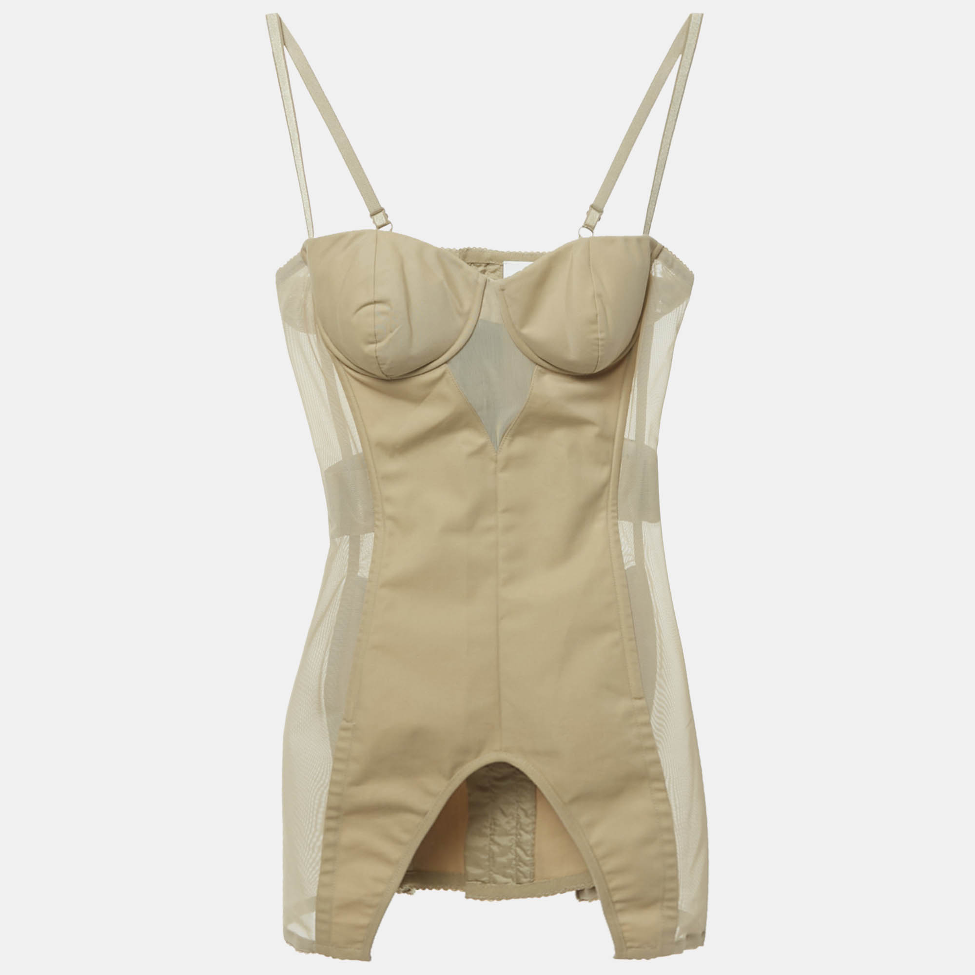

Burberry Beige Cotton and Mesh Panaled Top S