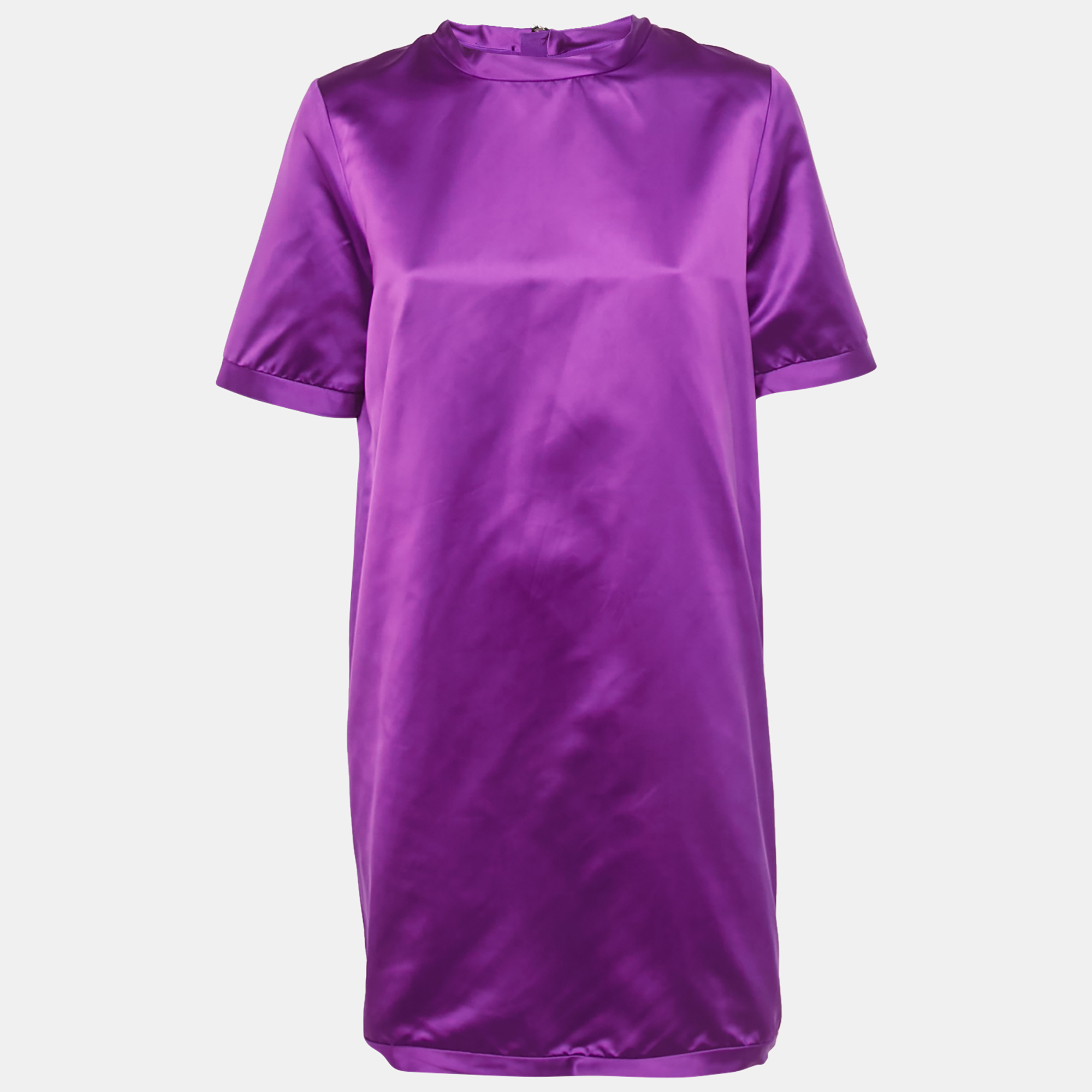 Burberry Purple Satin Shift Dress M