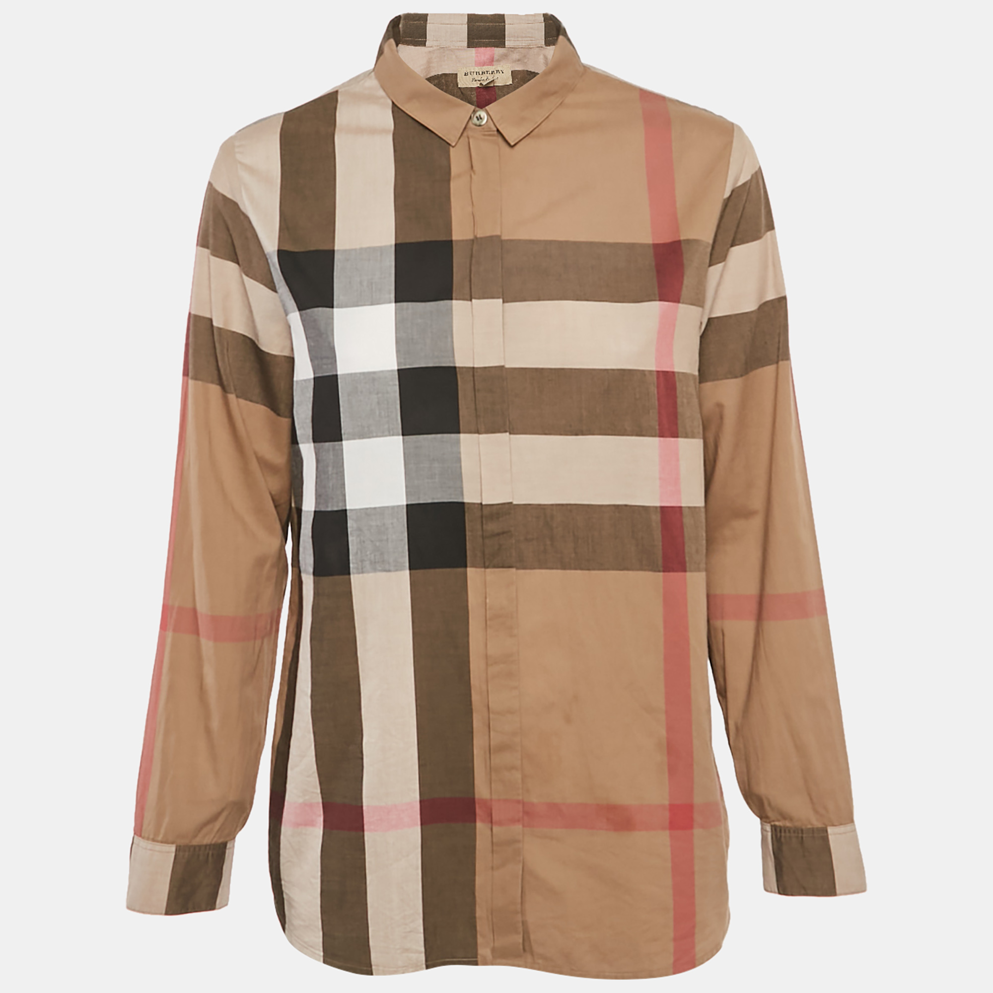 

Burberry Brown Nova Check Cotton Button Front Shirt M