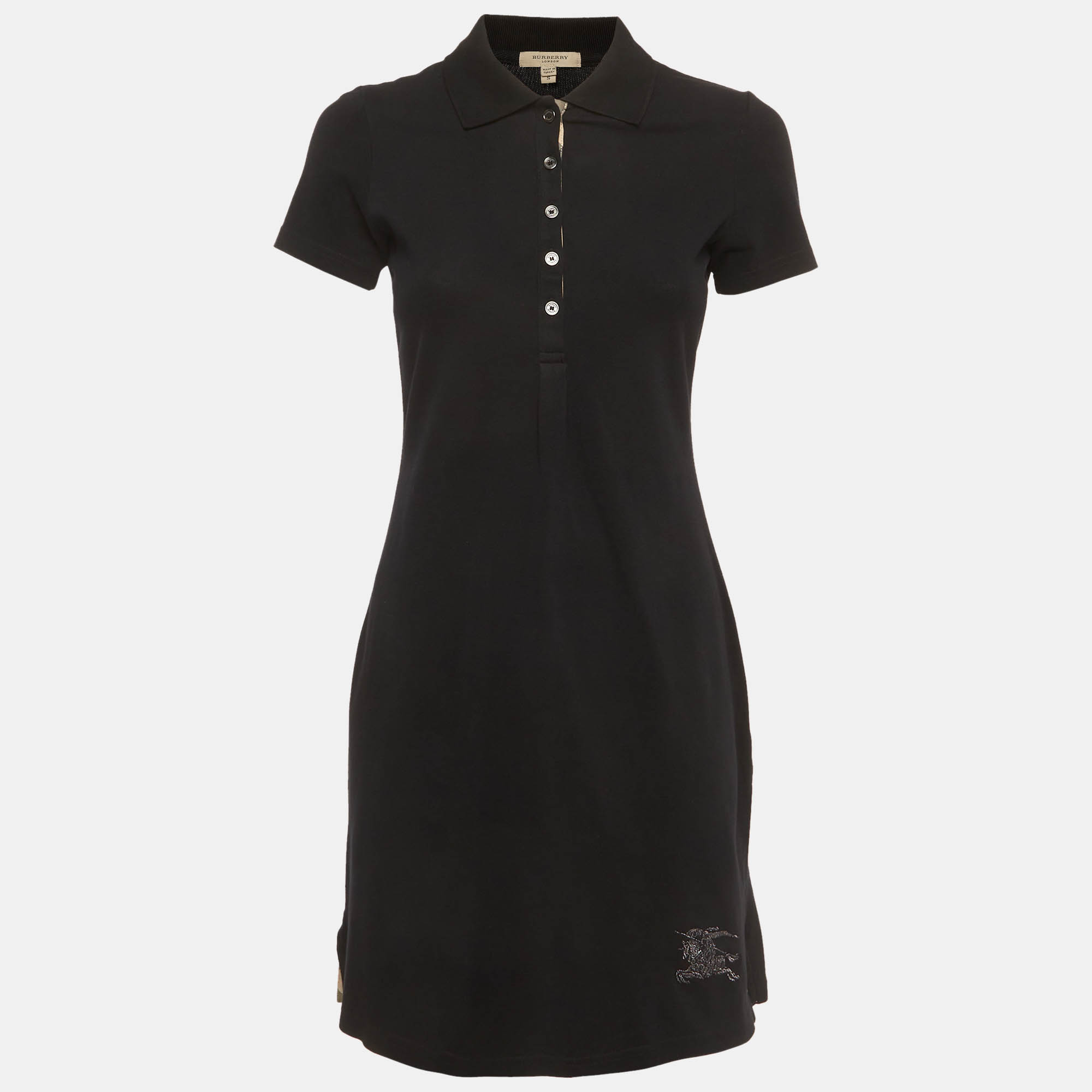 

Burberry Brit Black Pique Polo T-Shirt Dress S