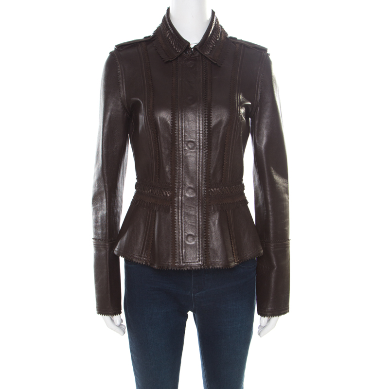 womens burberry leather jacket