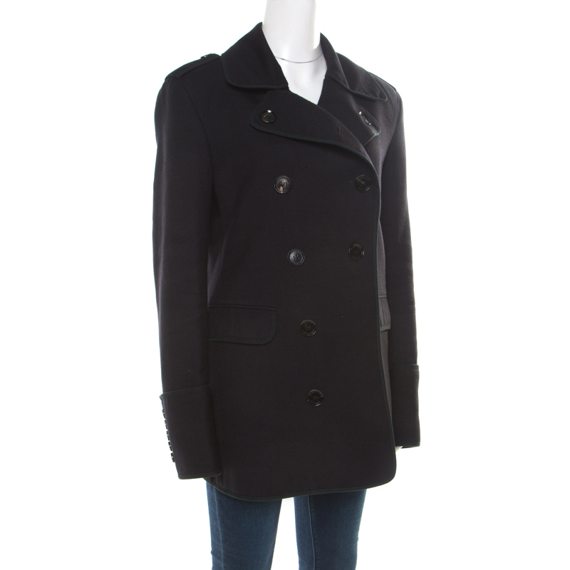 

Burberry London Black Wool Double Breasted Coat