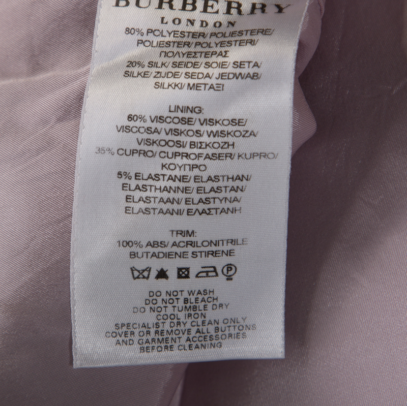 Pre-owned Burberry Metallic Purple Silk Blend Stud Embellished Halter Neck Top S