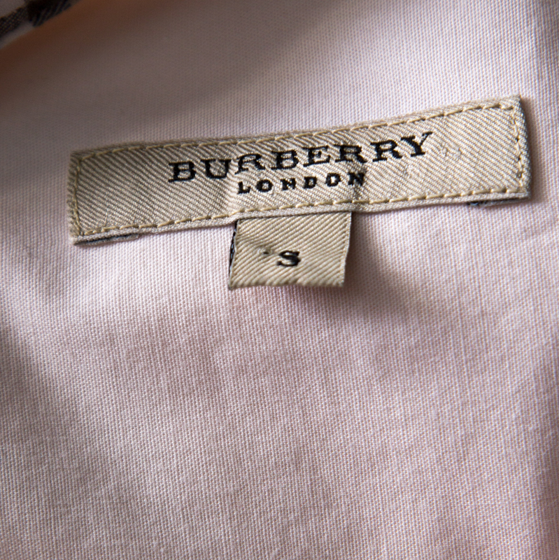 Pre-owned Burberry Light Pink Cotton Button Down Full Sleeve Shirt S