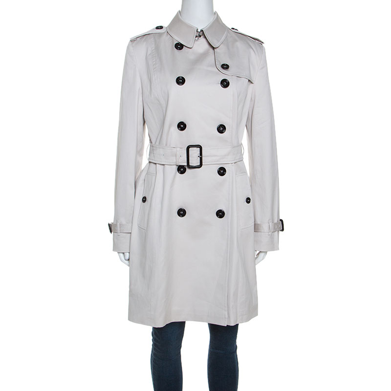 Pre Owned Burberry Beige Gabardine Trench Coat M