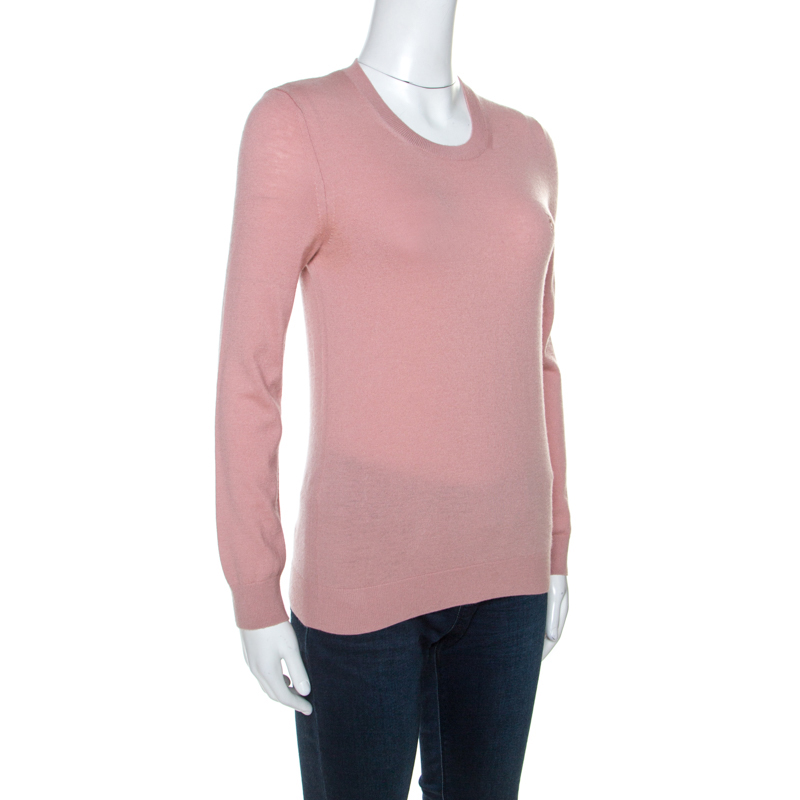 

Burberry Brit Pink Cashmere Long Sleeve Crew Neck Sweater