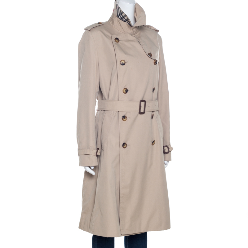 

Burberry Beige Cotton Double Breasted Trench Coat