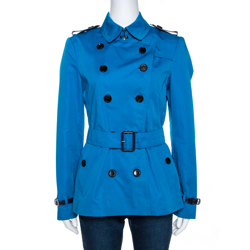 burberry blue trench coat