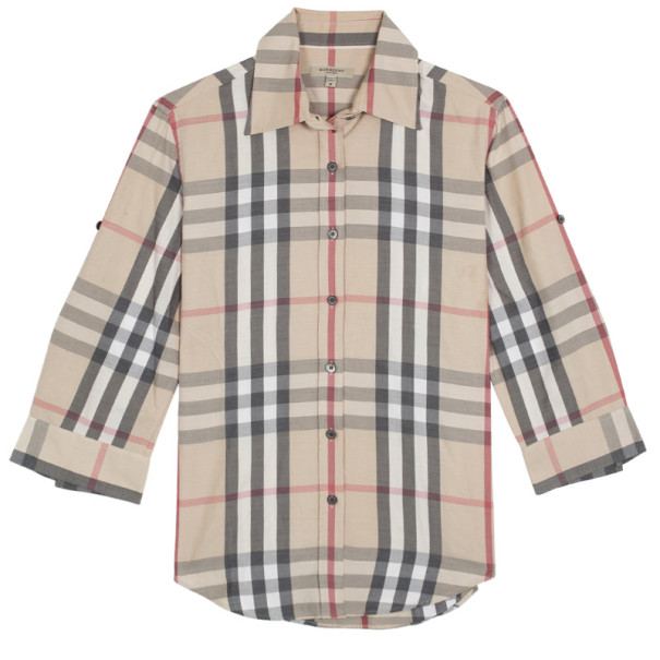 مملوكة مسبقًا Burberry Brit Woven Exploded Check Shirt M