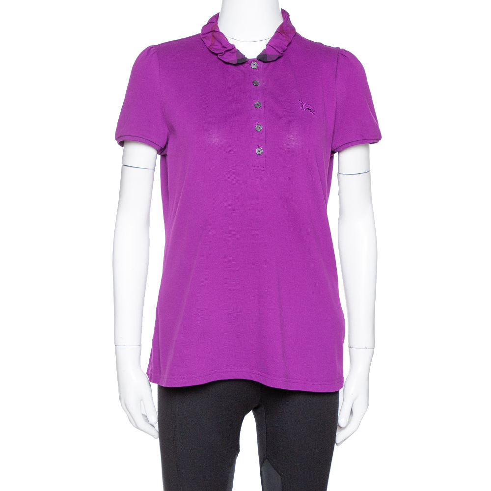 burberry polo shirt purple