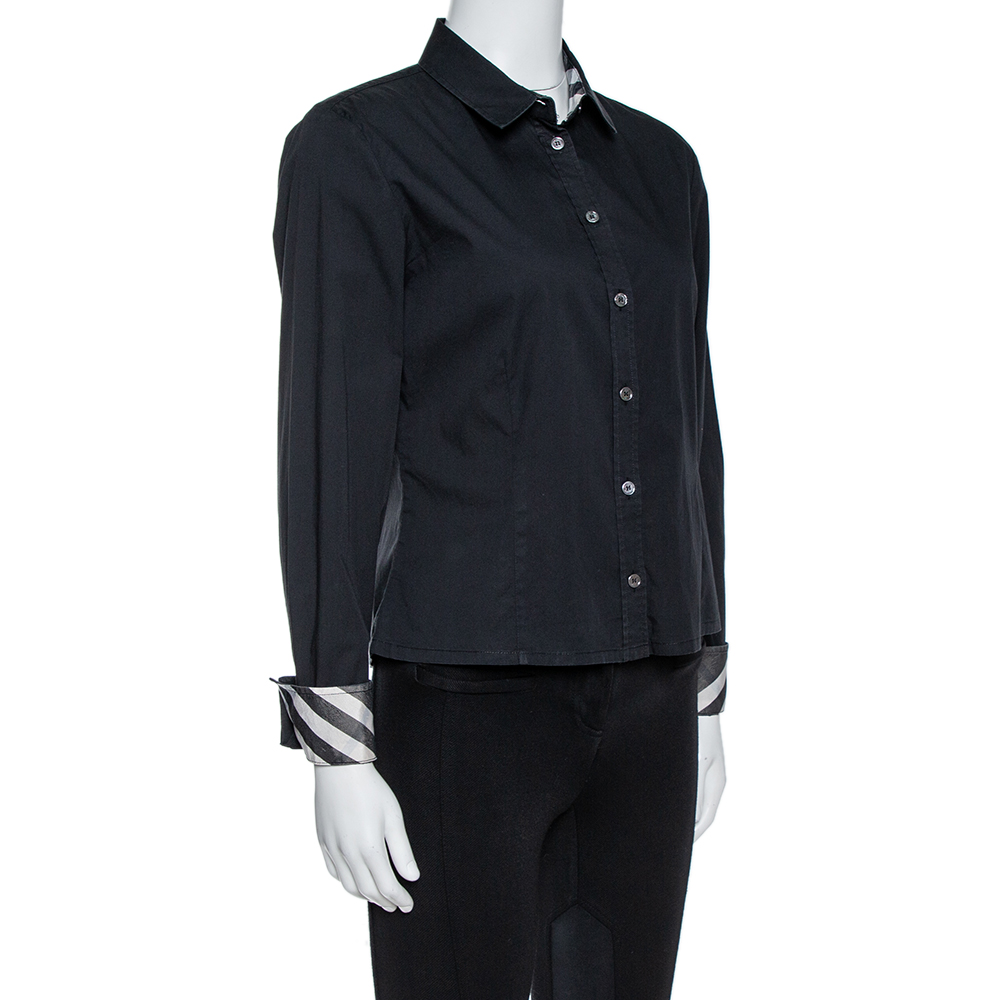 

Burberry Brit Black Stretch Cotton Long Sleeve Shirt