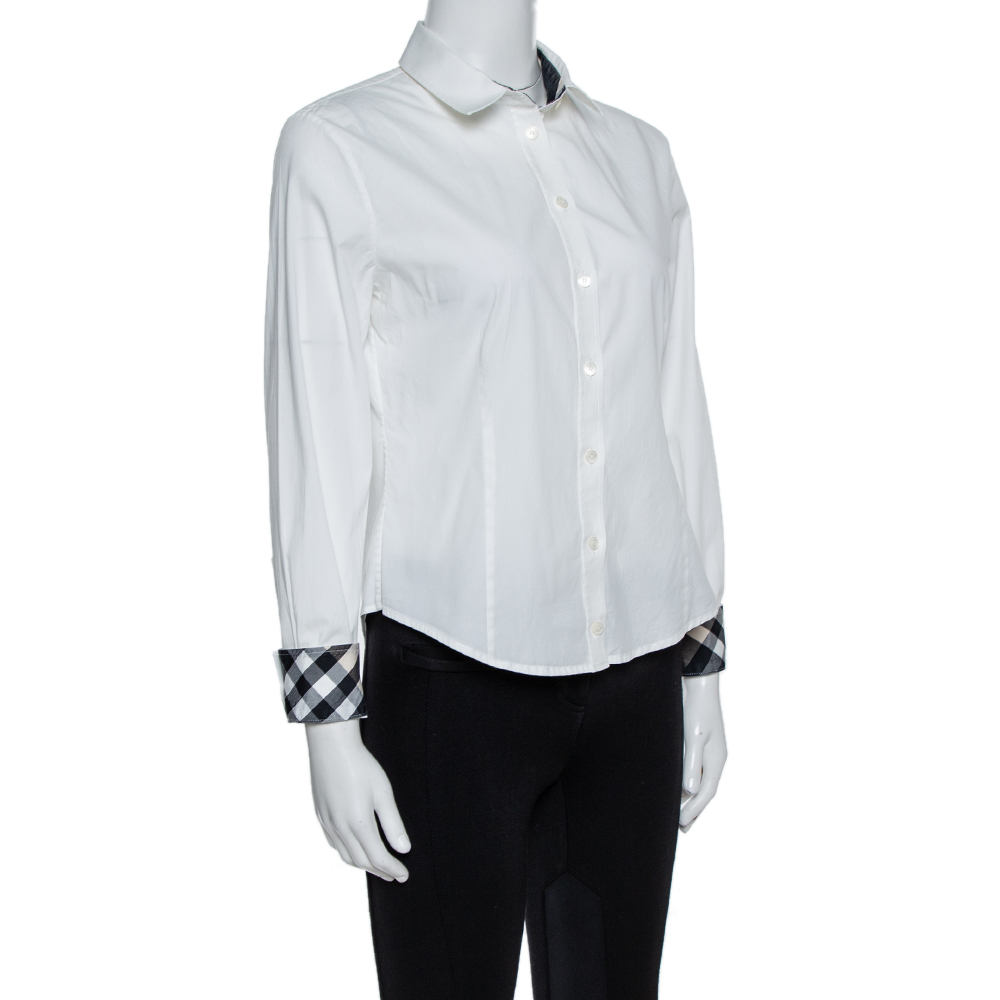 

Burberry Brit White Stretch Cotton Long Sleeve Shirt