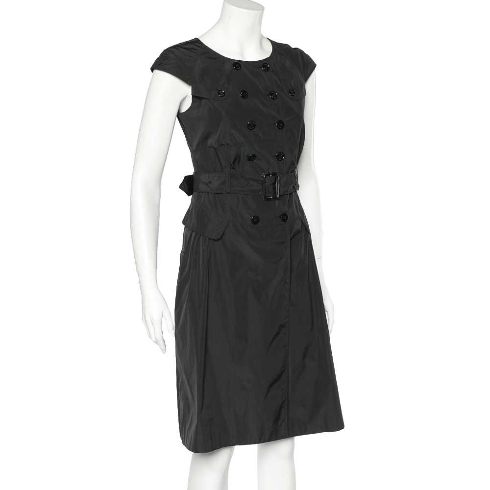 

Burberry Black Synthetic Double Breasted Belted Mini Dress
