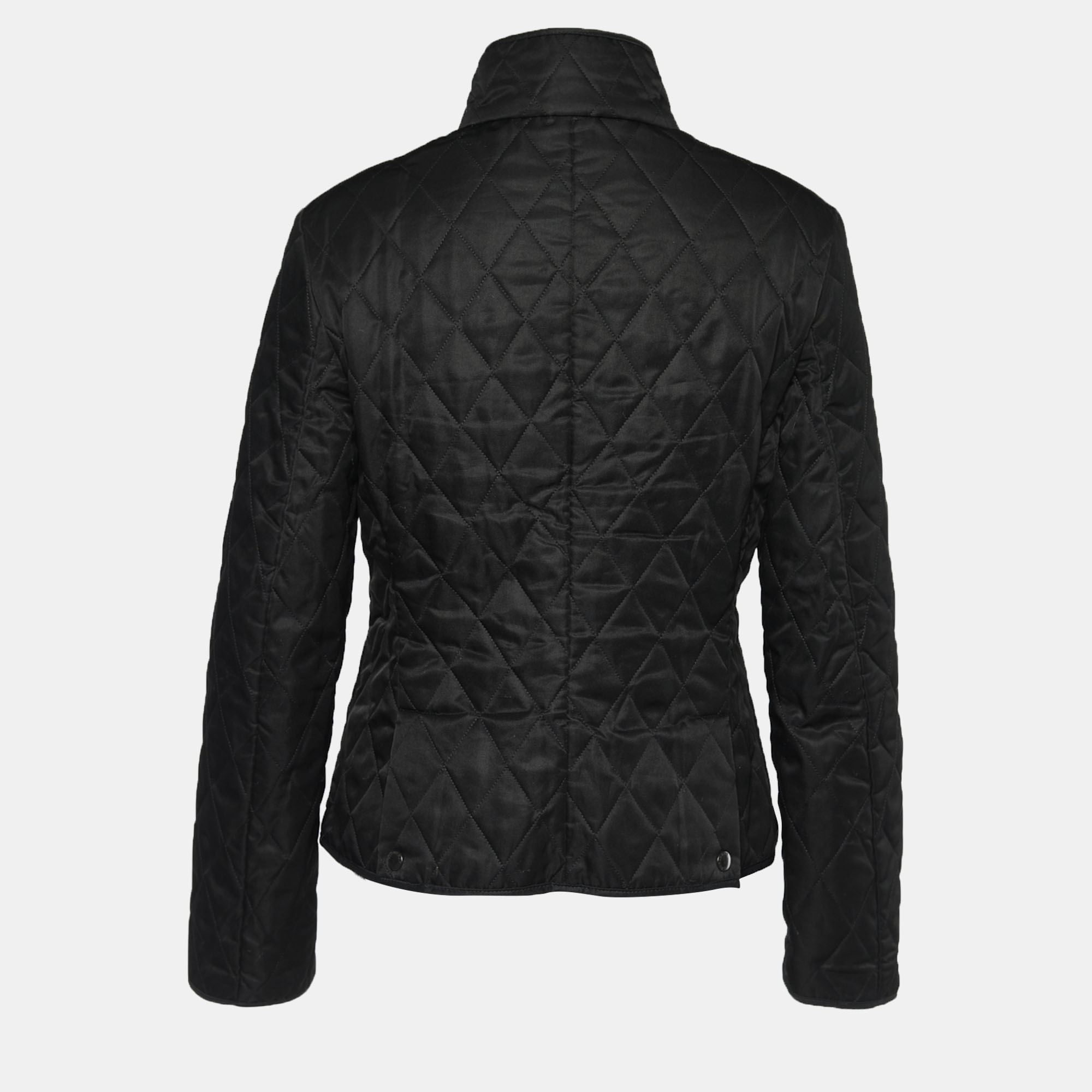 

Burberry Black Quilted Zip Front Jacket